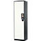 Armoire à produits chimiques, porte battante, 3 étagères, 545 x 520 x 1950 mm, blanc pur