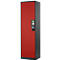 Armoire à produits chimiques, porte battante, 3 étagères, 545 x 520 x 1950 mm, rouge circulation