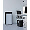 Armoire à rideau Aktos L, 2 hauteurs de classeurs, verrouillable, poignée en forme d'étrier, L 500 x P 400 x H 930 mm, bois, noir