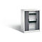 Armoire à rideau C+P Omnispace, H1030B800T420 mm, gris clair/gris noir