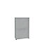 Armoire à rideau coulissant, 4 HC, 2 p., sans cloison médiane, l. 1000 mm, gris clair