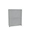 Armoire à rideau coulissant, 4 HC, 2 p., sans cloison médiane, l. 1200 mm, gris clair
