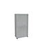 Armoire à rideau coulissant, 4 HC, 2 p., sans cloison médiane, l. 800 mm, gris clair