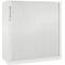 Armoire à rideau coulissant ASISTO C 3000, 3 hauteurs de classeurs, avec rideau coulissant acoustique, largeur 1200 mm, blanc/blanc