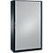 Armoire à rideau coulissant ASISTO C 3000, 5 hauteurs de classeur, avec rideau coulissant acoustique, 1200 mm de large, anthracite/argent alu