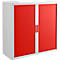 Armoire à rideau coulissant, H 1040 mm, blanc/rouge