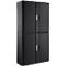 Armoire à rideau coulissant, l. 1100 x P 415 x H 2040 mm, verrouillable, sans étagères, Polystyrène High Impact, anthr./anthr.
