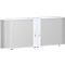Armoire à rideau coulissant transversal Alicante, l. 2000 x P 400 x H 828 mm, blanc