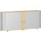 Armoire à rideau coulissant transversal Alicante, l. 2000 x P 400 x H 828 mm, coloris érable