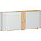 Armoire à rideau coulissant transversal Alicante, l. 2000 x P 400 x H 828 mm, coloris hêtre