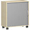 Armoire à rideau coulissant transversal mobile Alicante, l. 800 x P 400 x H 791 mm, coloris érable