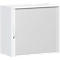 Armoire à rideau coulissant transversal PALENQUE, 2 HC, l. 800 x P 400 x H 752 mm, blanc