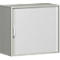 Armoire à rideau coulissant transversal PALENQUE, 2 HC, l. 800 x P 400 x H 752 mm, gris clair