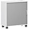 Armoire à rideau coulissant transversal PALENQUE, l. 800 x P 400 x H 791 mm, blanc