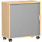 Armoire à rideau coulissant transversal PALENQUE, l. 800 x P 400 x H 791 mm, hêtre