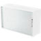 Armoire à rideau coulissant ULM, 2 HC, rideaux argentés, l. 1200 x P 400 x H 748 mm, blanc