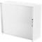 Armoire à rideau coulissant ULM, 3 HC, rideaux argentés, l. 1200 x P 400 x H 1100 mm, blanc