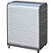 Armoire à rideau pour produits dangereux, type RSG-3, L 1294 x P 870 x H 1610 mm, verrouillable, gris RAL 7005