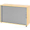 Armoire à rideau transversal Breno, 2 HC, verrouillable, empilable, L 1200 x P 400 x H 748 mm, panneau de particules, érable