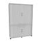 Armoire à rideaux, en 2 parties, 5 HC, l. 1350 x P 450 x H 1930 mm, blanc