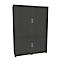 Armoire à rideaux, en 2 parties, 5 HC, l. 1350 x P 450 x H 1930 mm, graphite