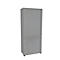 Armoire à rideaux, en 2 parties, 5 HC, l. 800 x P 450 x H 1930 mm, argenté