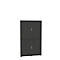 Armoire à rideaux, en 2 parties, 6 HC, l. 1350 x P 450 x H 2300 mm, graphite