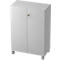 Armoire à roulettes TOPAS LINE, 3 hauteurs de classeurs, portes verrouillables, gris clair/gris clair