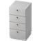 Armoire à tiroirs, 2 HC, l. 400 x P 420 mm, gris clair