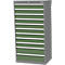 Armoire à tiroirs Bedrunka+Hirth, 11 tiroirs, verrouillable, jusqu'à 1200 kg, L 680 x P 500 x H 1319 mm, tôle d'acier