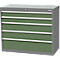 Armoire à tiroirs Bedrunka+Hirth, 5 tiroirs, verrouillable, jusqu'à 1200 kg, L 980 x P 500 x H 819 mm, tôle d'acier