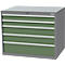Armoire à tiroirs Bedrunka+Hirth, 5 tiroirs, verrouillable, jusqu'à 1500 kg, L 1005 x P 736 x H 819 mm, tôle d'acier