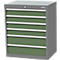 Armoire à tiroirs Bedrunka+Hirth, 6 tiroirs, verrouillable, jusqu'à 1200 kg, L 680 x P 500 x H 819 mm, tôle d'acier