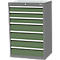 Armoire à tiroirs Bedrunka+Hirth, 7 tiroirs, verrouillable, jusqu'à 1200 kg, L 680 x P 500 x H 1019 mm, tôle d'acier