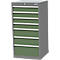Armoire à tiroirs Bedrunka+Hirth, 7 tiroirs, verrouillable, jusqu'à 1200 kg, y compris jeu de 29 séparations de tiroirs, L 530 x P 500 x H 1019 mm, tôle d'acier