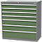 Armoire à tiroirs Bedrunka+Hirth, 7 tiroirs, verrouillable, jusqu'à 1200 kg, y compris jeu de 57 séparations de tiroirs, L 980 x P 500 x H 1019 mm, tôle d'acier