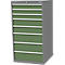 Armoire à tiroirs Bedrunka+Hirth, 8 tiroirs, verrouillable, jusqu'à 1500 kg, L 705 x P 736 x H 1319 mm, tôle d'acier