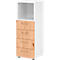 Armoire à tiroirs Breno, 4 tiroirs, 1 compartiment, poignées métalliques, L 400 x P 420 x H 1100 mm, blanc/chêne rouvre