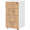 Armoire à tiroirs Breno, 4 tiroirs, poignées métalliques, L 400 x P 420 x H 748 mm, blanc/chêne rouvre