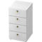 Armoire à tiroirs TOPAS LINE, 2 HC, L 400 mm, blanc/blanc