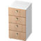 Armoire à tiroirs TOPAS LINE, 2 HC, L 400 mm, blanc/décor chêne