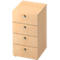Armoire à tiroirs TOPAS LINE, 2 HC, L 400 mm, décor érable/décor érable