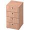 Armoire à tiroirs TOPAS LINE, 2 HC, L 400 mm, décor noyer/noyau