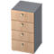 Armoire à tiroirs TOPAS LINE, 2 HC, L 400 mm, graphite/décor chêne