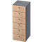 Armoire à tiroirs TOPAS LINE, 3 HC, L 400 mm, graphite/décor chêne