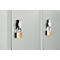 Armoire à vêtements, 2 portes, L 600 x H 1800 mm, pieds inclus, serrure à loquet rotatif, gris clair