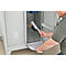Armoire à vêtements, 2 portes, L 600 x H 1800 mm, pieds inclus, serrure à loquet rotatif, gris clair