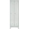 Armoire à vêtements, 2 portes, L 600 x H 1800 mm, pieds inclus, serrure à loquet rotatif, gris clair