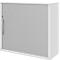 Armoire à volet BARI, 4 tablettes, s'ouvre depuis la droite, serrure & cloison médiane, l. 1200 x P 430 x H 1117 mm, blanc