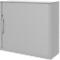 Armoire à volet BARI, 4 tablettes, s'ouvre depuis la droite, serrure & cloison médiane, l. 1200 x P 430 x H 1117 mm, gris clair